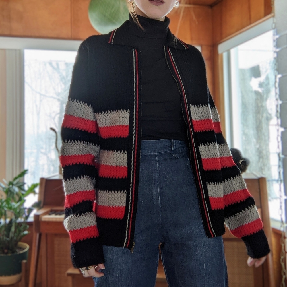 40s 50s Mens Knit Cardigan/Jacket